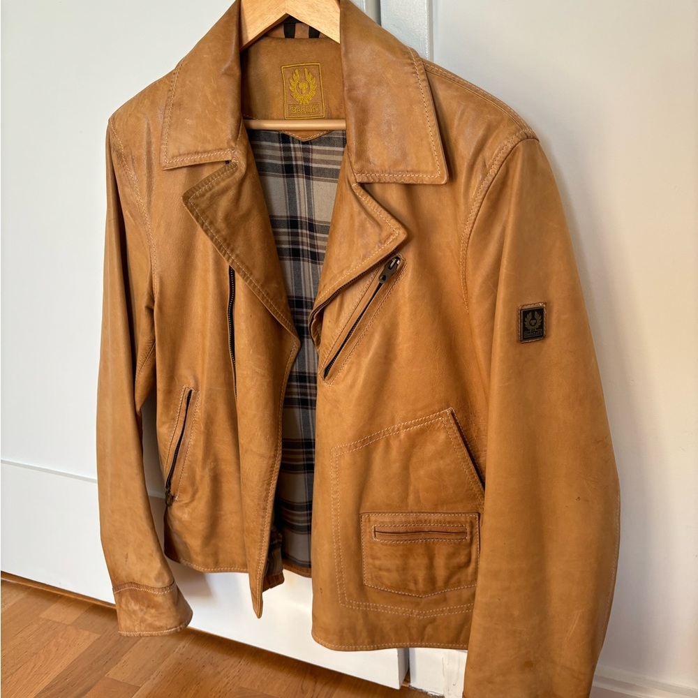 Belstaff Leather tan camel jacket
